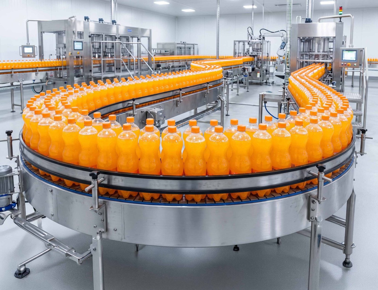 High-speed beverage bottling line